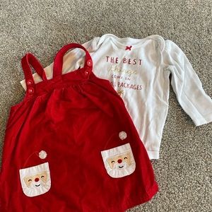 Baby girl carters 9m Christmas Santa dress